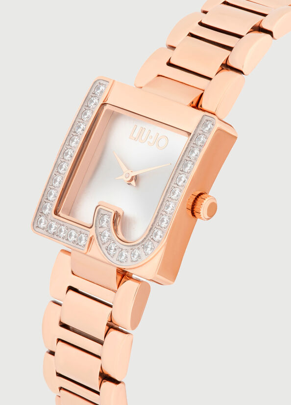 Liu Jo Steel With Logo Horloge Dames Roze Goud | VAF-962754