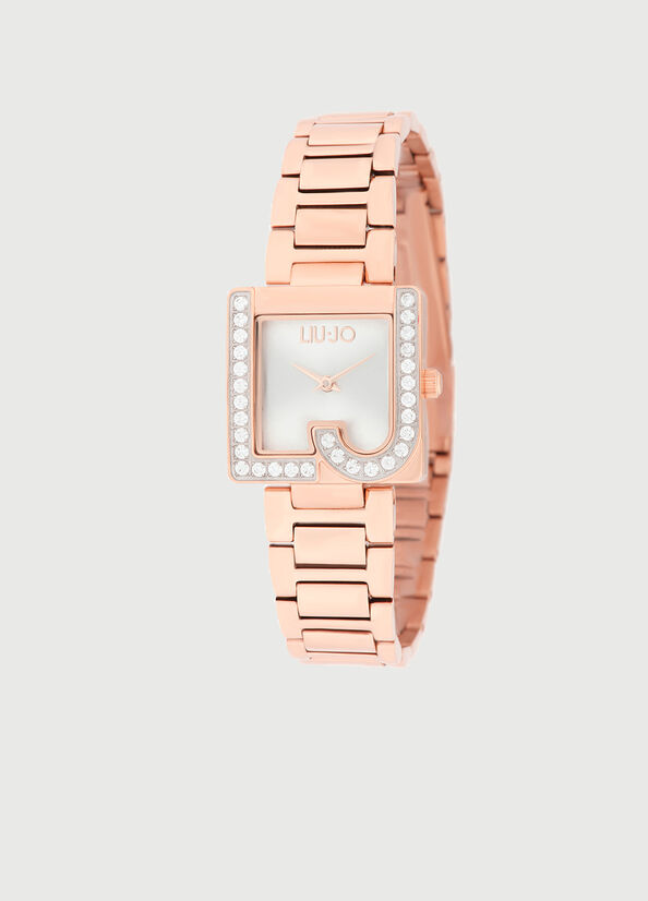 Liu Jo Steel With Logo Horloge Dames Roze Goud | VAF-962754