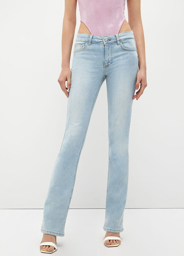 Liu Jo Stretch Denim Cut Skinny Jeans Dames Lichtblauw | NGW-138750