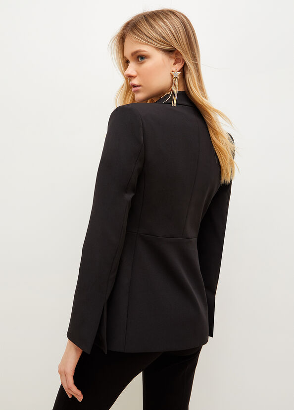 Liu Jo Stretch Fabric Blazer Jassen Dames Zwart | EUM-295371