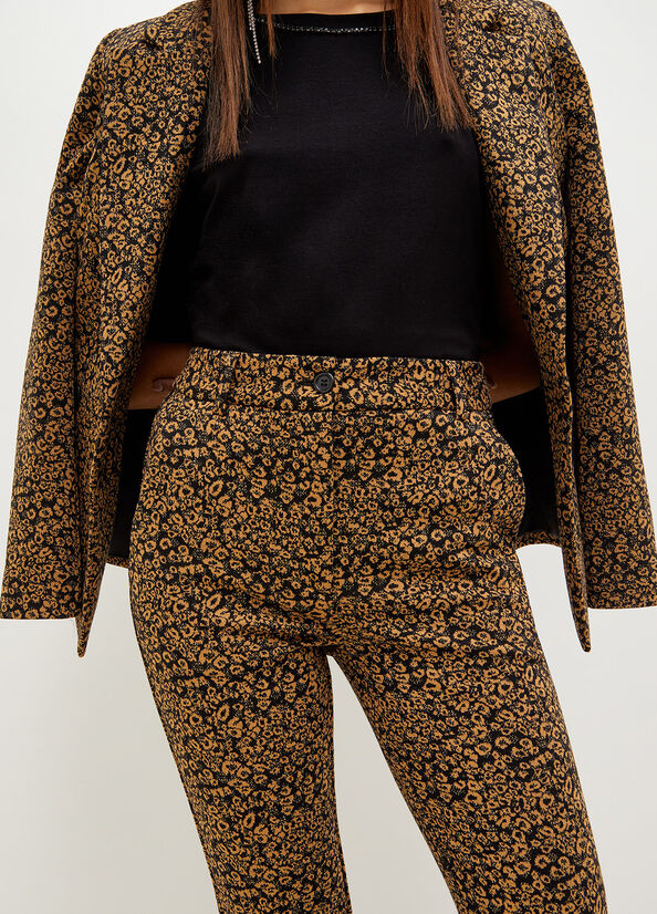 Liu Jo Stretch Katoenen Blend Animal Print Broek Dames Bruin | QKC-750341