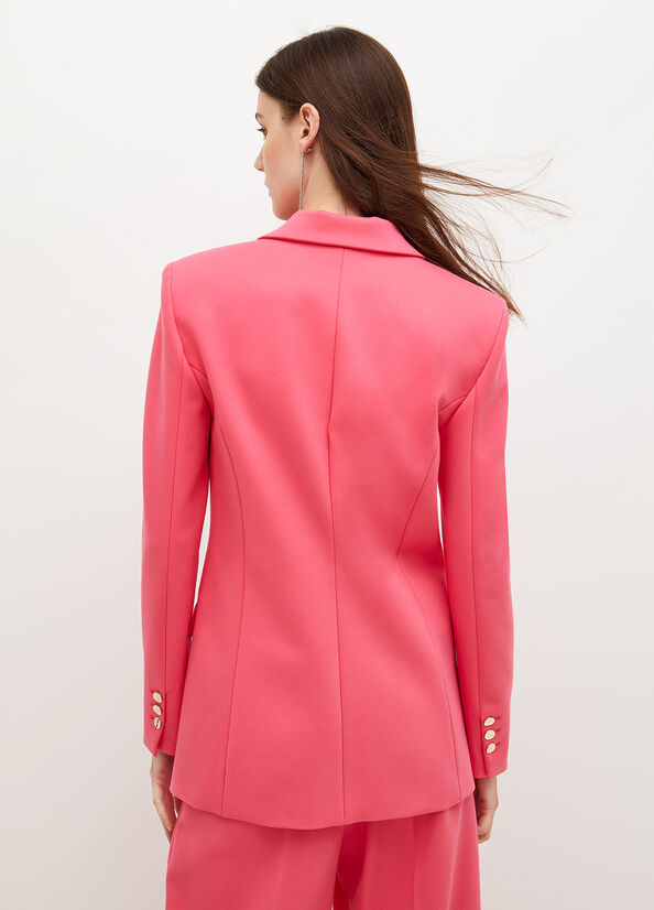 Liu Jo Stretch Viscose Blazer Jassen Dames Fuchsie | SPX-152874