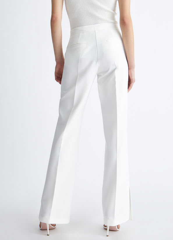 Liu Jo Stylish White With Slits Broek Dames Wit | FLN-508147