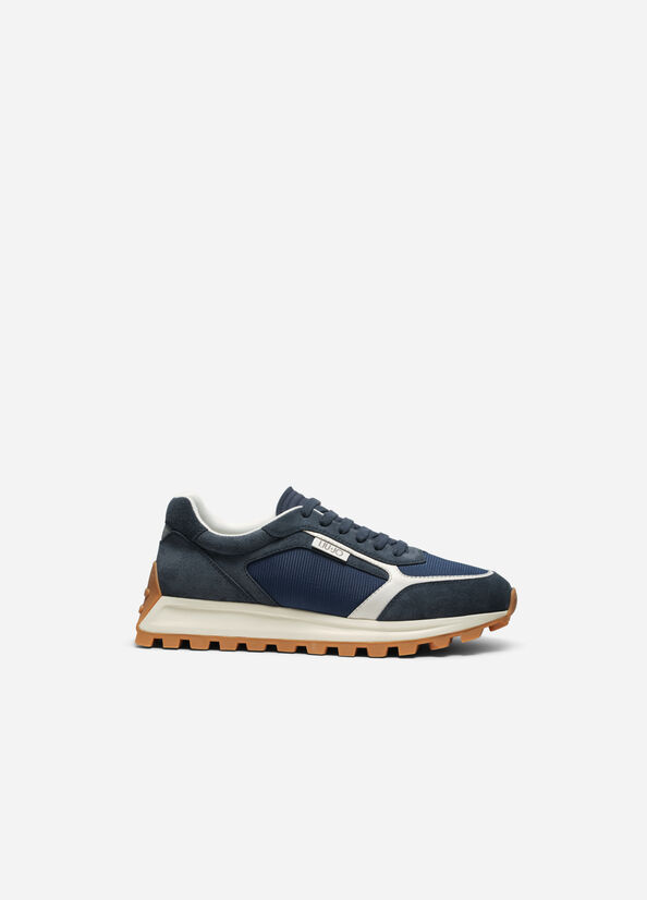 Liu Jo Suede And Mesh Sneakers Heren Blauw | NLI-827639