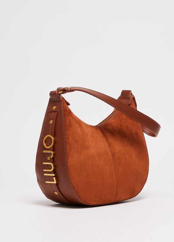 Liu Jo Suede Crossbodytassen Dames Bruin | QVL-739684