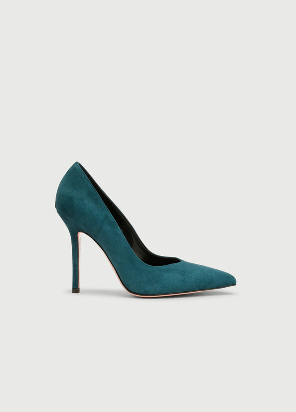 Liu Jo Suede Hoge Hakken Dames Turquoise | NGO-094613