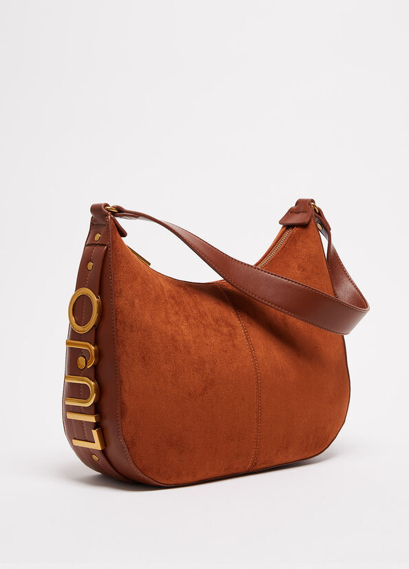 Liu Jo Suede Shoulder Schoudertassen Dames Bruin | KUS-582394