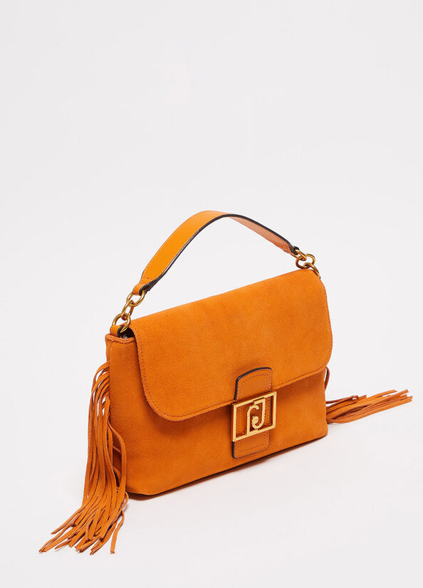 Liu Jo Suede With Fringes Handtas Dames Oranje | SQG-068475