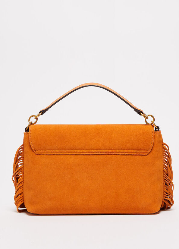 Liu Jo Suede With Fringes Handtas Dames Oranje | SQG-068475