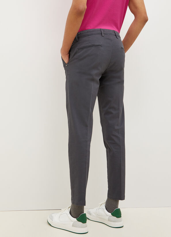 Liu Jo Super Slim Chino Broek Heren Donkergrijs | XQR-809537