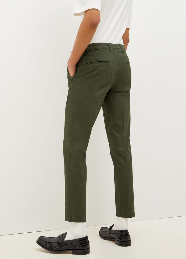 Liu Jo Super Slim Chino Broek Heren Groen | DHB-468395