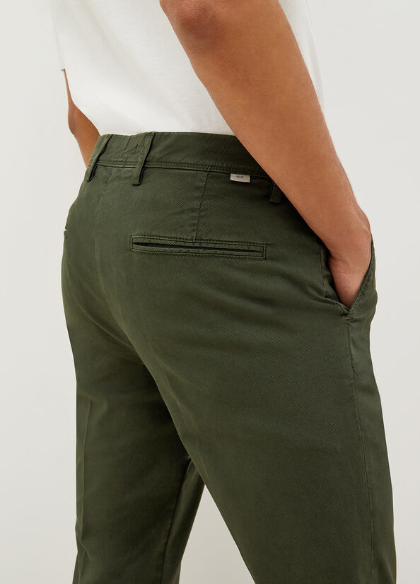 Liu Jo Super Slim Chino Broek Heren Groen | DHB-468395