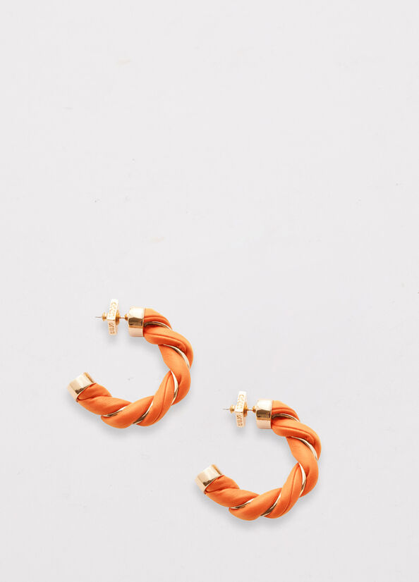 Liu Jo Torchon Effect Hoop Earrings Sieraden Dames Oranje | XFG-247951