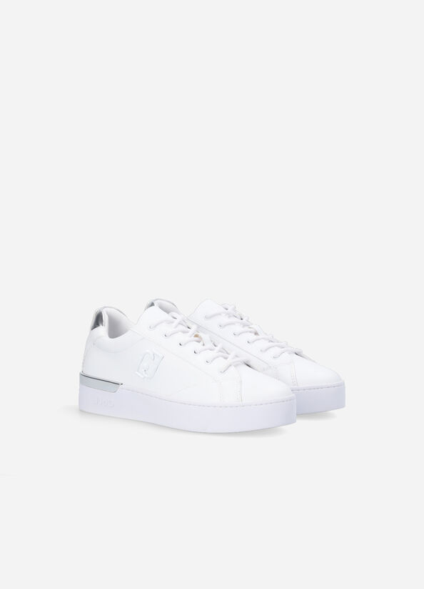 Liu Jo White With Logo Sneakers Dames Wit | ODX-601928