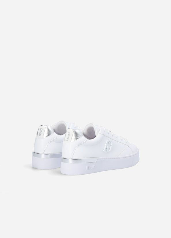 Liu Jo White With Logo Sneakers Dames Wit | ODX-601928