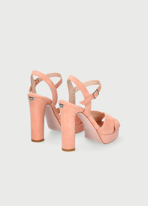 Liu Jo With Brede Heel Sandalen Dames Roze | FMY-624813