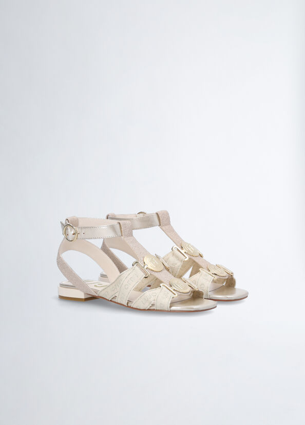 Liu Jo With Glitter Sandalen Dames Wit | KAH-413680