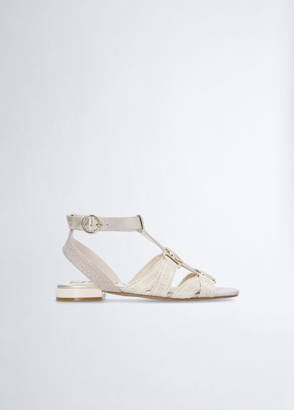 Liu Jo With Glitter Sandalen Dames Wit | KAH-413680