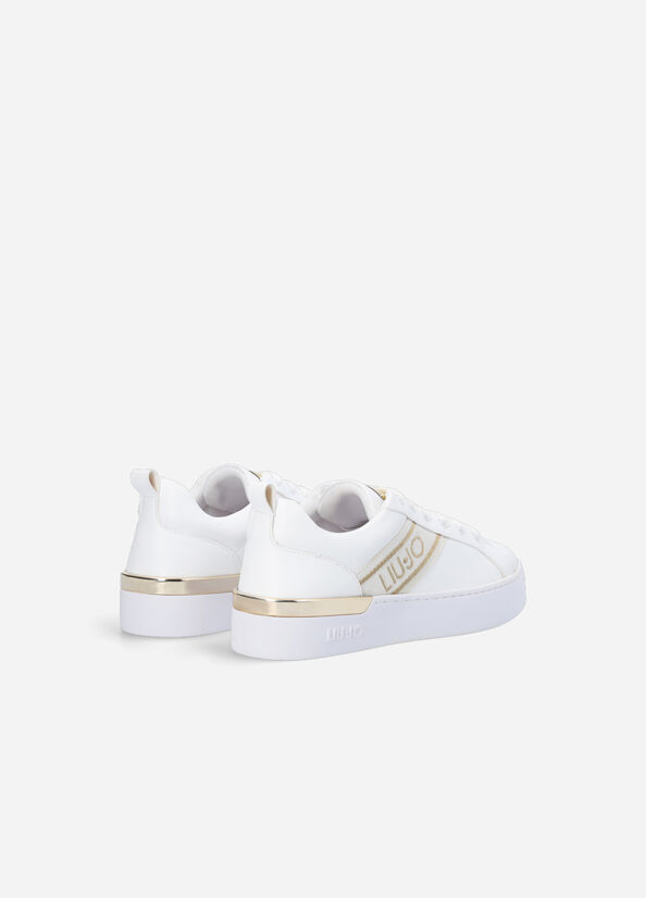 Liu Jo With Jacquard Logo Sneakers Dames Wit | FKE-349152