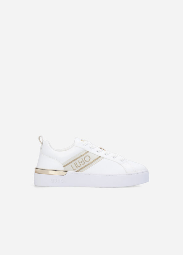 Liu Jo With Jacquard Logo Sneakers Dames Wit | FKE-349152