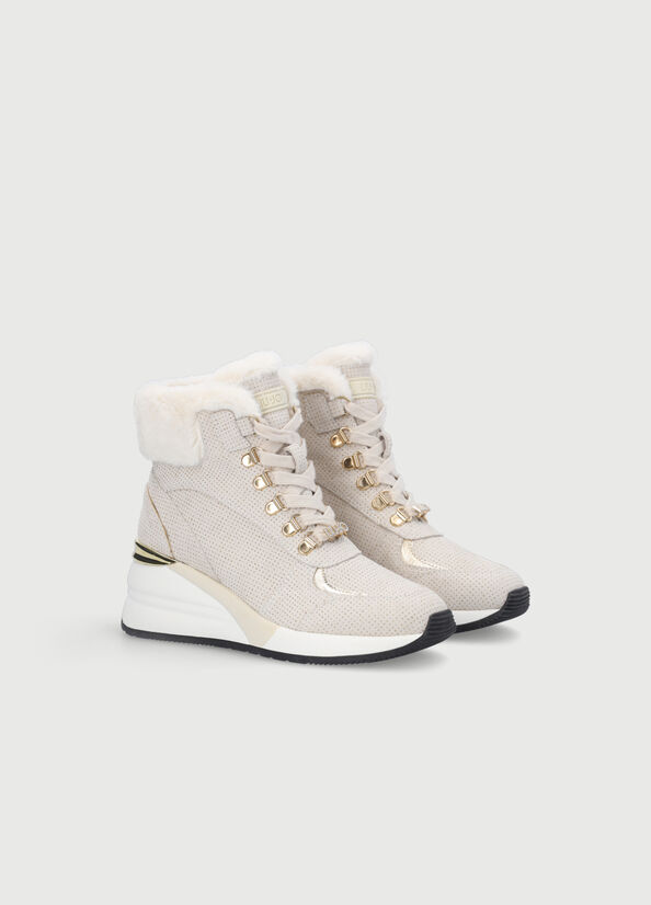 Liu Jo With Jewel Logo Sneakers Dames Beige | VJH-809263