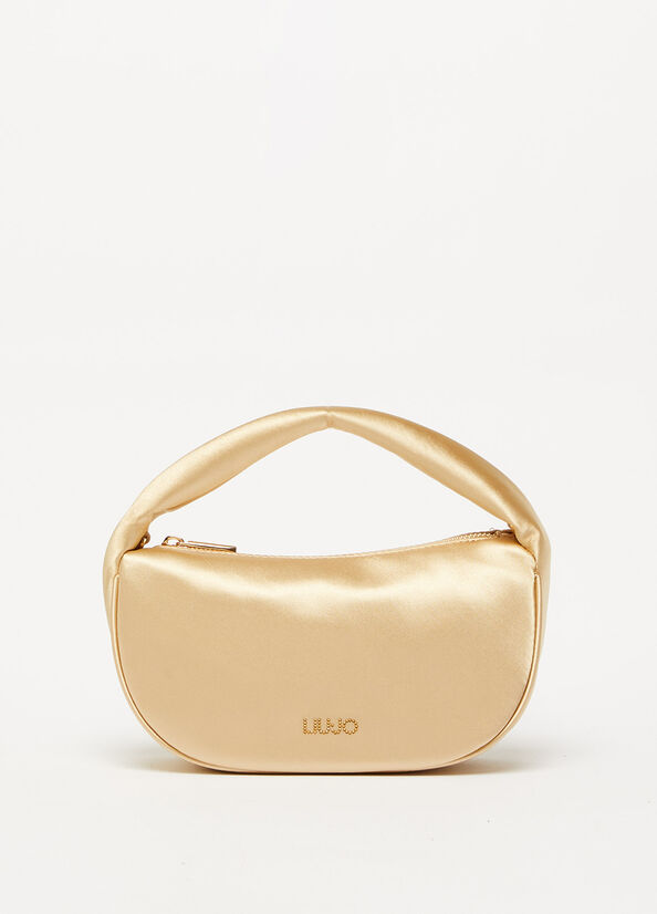 Liu Jo With Logo Handtas Dames Lichtgoud | FOZ-130289