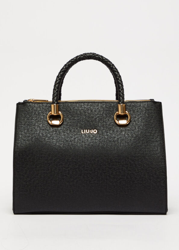 Liu Jo With Logo Handtas Dames Zwart | WSN-617340