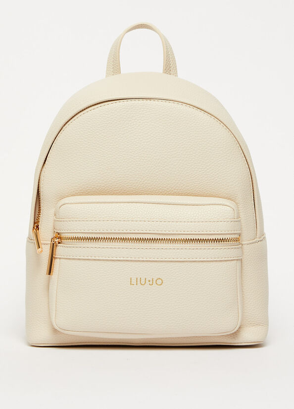 Liu Jo With Logo Rugzak Dames Beige | BXT-126958