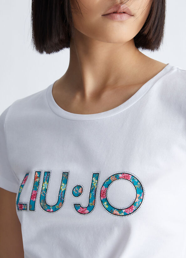 Liu Jo With Logo Topjes Dames Wit | NWF-609572