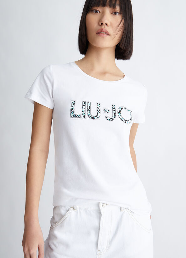 Liu Jo With Logo Topjes Dames Wit | UIM-085639