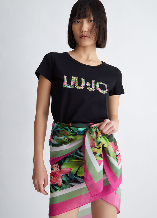 Liu Jo With Logo Topjes Dames Zwart | ODP-613790