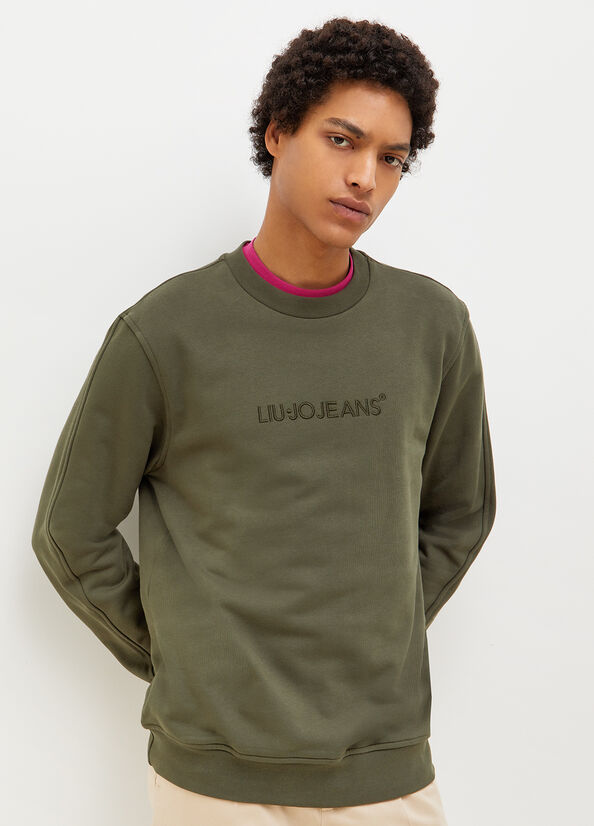 Liu Jo With Logo Truien Heren Groen | JUB-972408