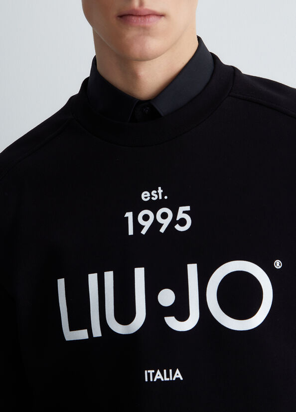 Liu Jo With Logo Truien Heren Zwart | RXK-976534