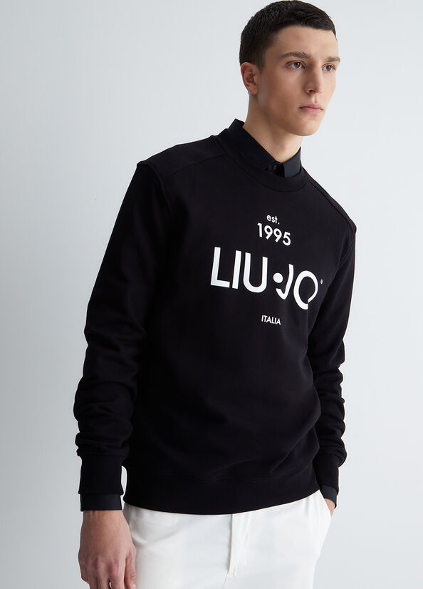 Liu Jo With Logo Truien Heren Zwart | RXK-976534