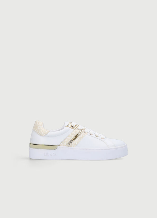 Liu Jo With Monogram Detail Sneakers Dames Wit | DWE-940172