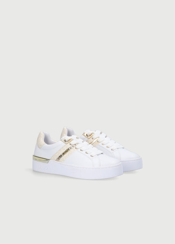 Liu Jo With Monogram Detail Sneakers Dames Wit | DWE-940172