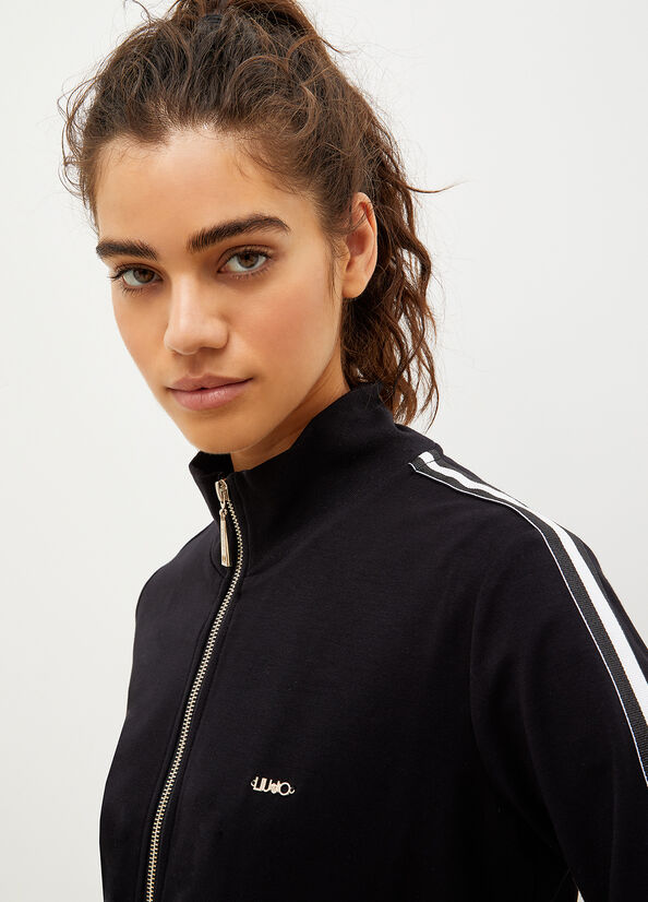 Liu Jo With Zip Sweatshirts Dames Zwart | SWB-642307