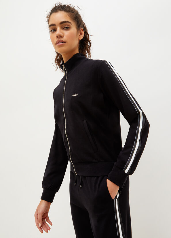 Liu Jo With Zip Sweatshirts Dames Zwart | SWB-642307