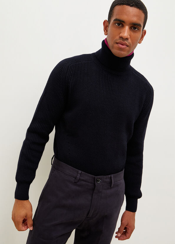 Liu Jo Woollen Turtleneck Truien Heren Donkerblauw | VPH-842096