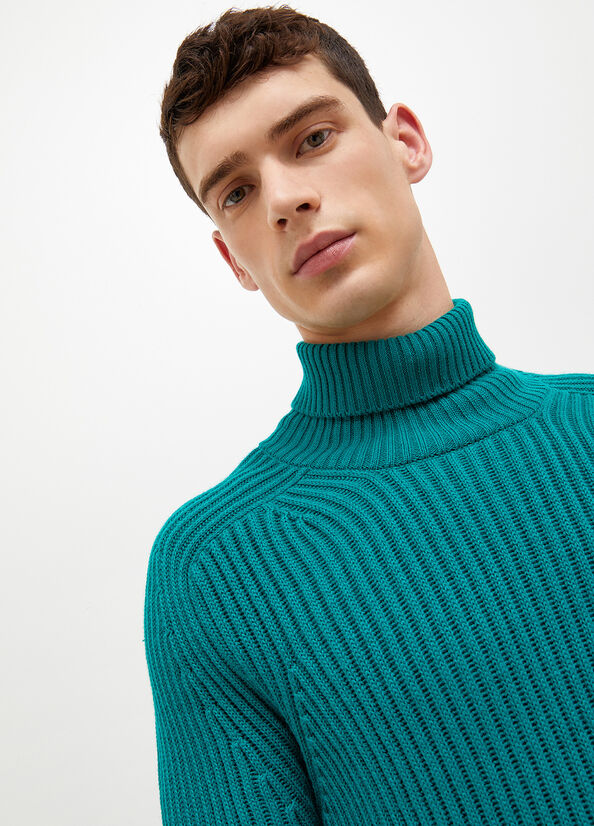 Liu Jo Woollen Turtleneck Truien Heren Groen | OFE-024173