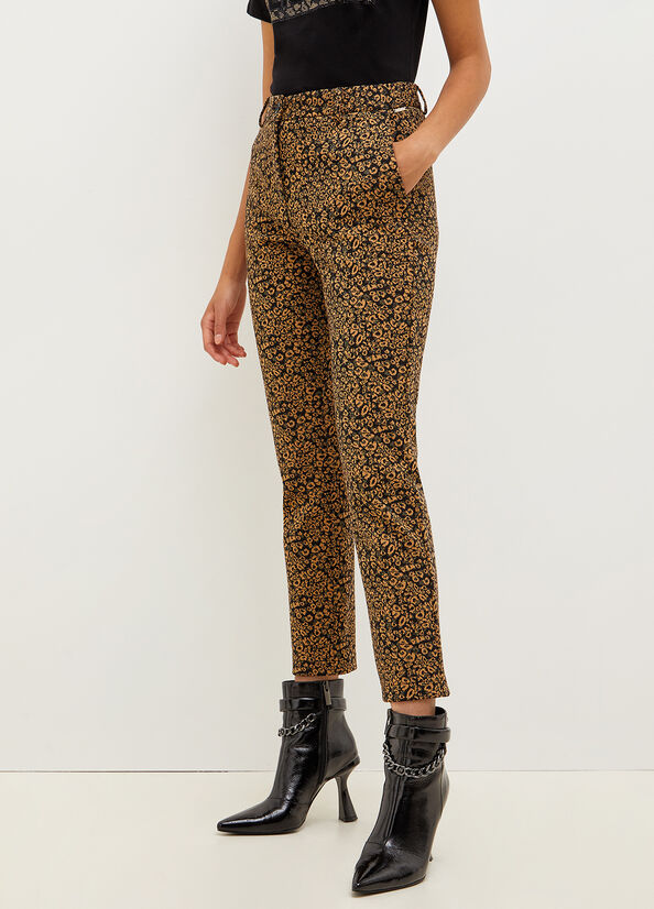 Liu Jo Animal Print Chinos Broek Dames Metal | EIJ-942385