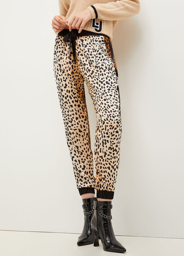 Liu Jo Animal-Print Jogging Broek Dames Bruin | HVB-287496