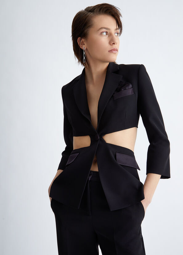 Liu Jo Blazer With Cut-Out Jassen Dames Zwart | SYI-182953