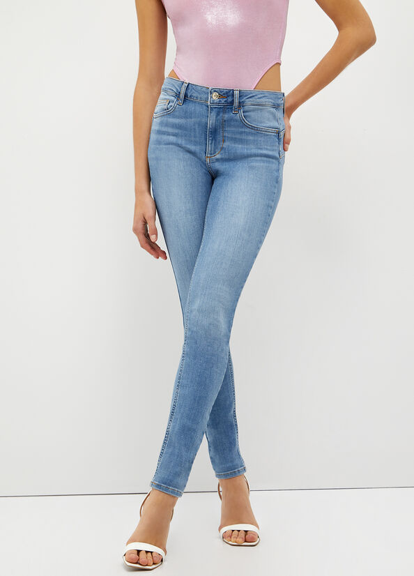 Liu Jo Bottom Up Skinny Jeans Dames Blauw | IEK-367892