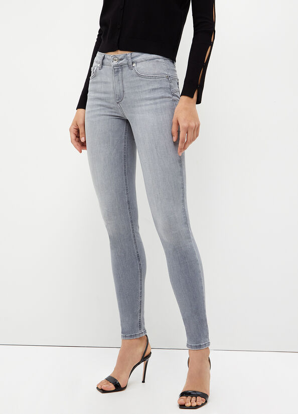 Liu Jo Bottom Up Skinny Jeans Dames Grijs | PTJ-645081