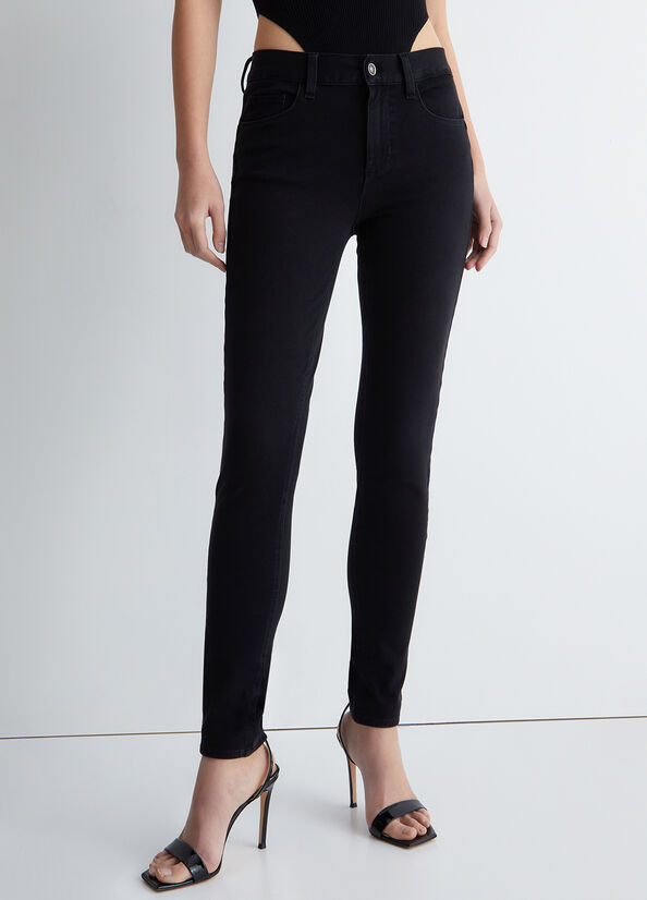 Liu Jo Bottom Up Skinny Jeans Dames Zwart | TOB-917526