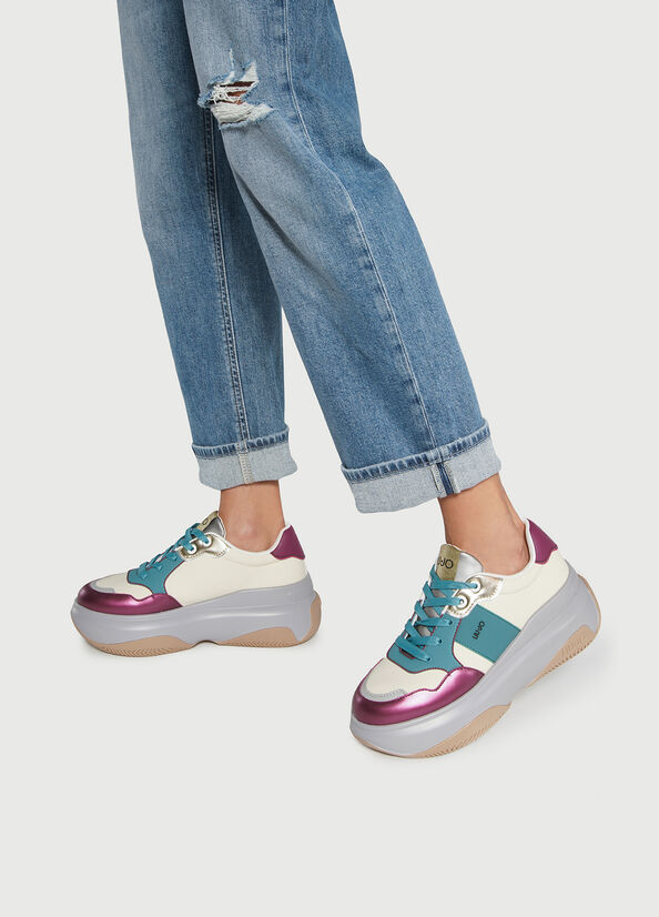 Liu Jo Chunky Multicoloured Sneakers Dames Paars | TMK-461390