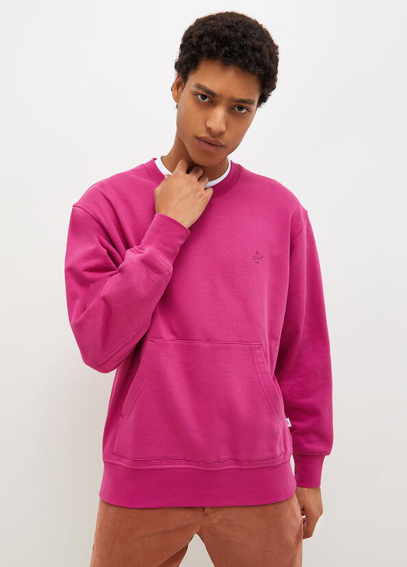 Liu Jo Crew Neck Truien Heren Fuchsie | DPJ-653279