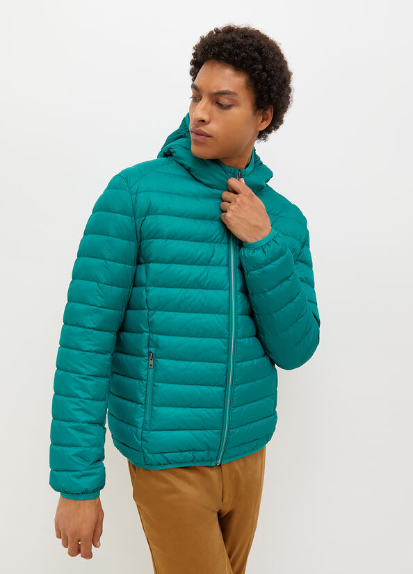 Liu Jo Gewatteerd With Hood Jassen Heren Turquoise | QIH-849506