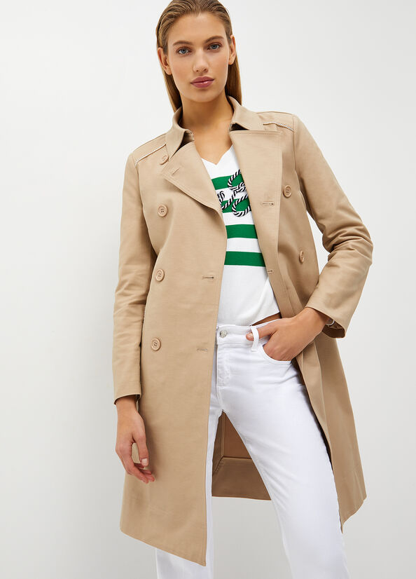 Liu Jo Katoenen Trench Jassen Dames Beige | MTC-159867